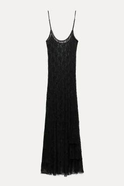 Discount VESTIDO LARGO ENCAJE Mujer Vestidos