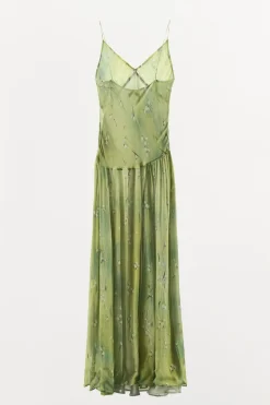 Online VESTIDO LARGO ESTAMPADO FLORES Mujer Vestidos