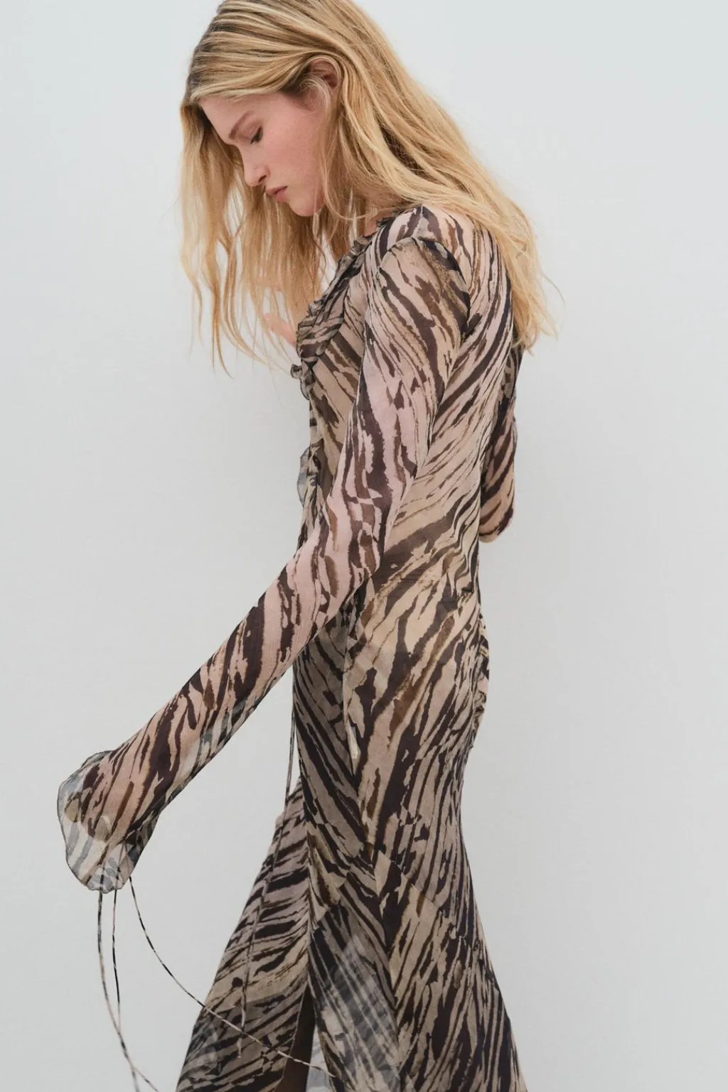 Outlet VESTIDO LARGO ESTAMPADO ZW COLLECTION Mujer Vestidos