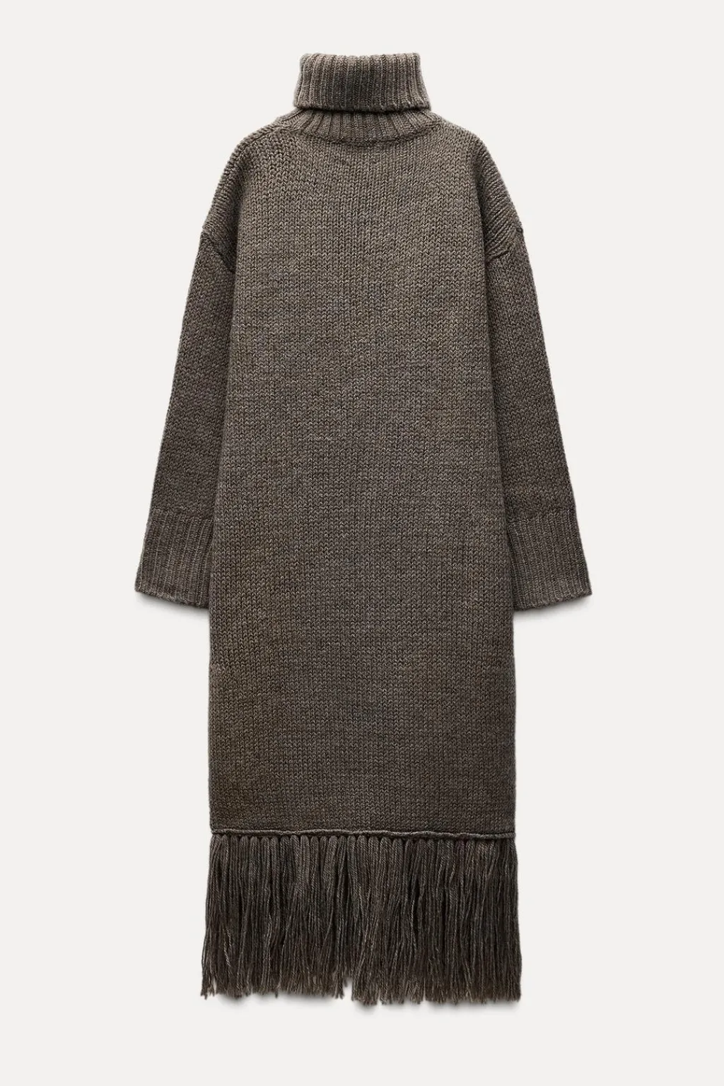 New VESTIDO LARGO FLECOS 100% LANA Mujer Vestidos|Cárdigan / Jerséis