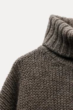 New VESTIDO LARGO FLECOS 100% LANA Mujer Vestidos|Cárdigan / Jerséis