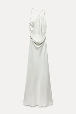 Sale VESTIDO LARGO FOIL ASIMÉTRICO Mujer Vestidos