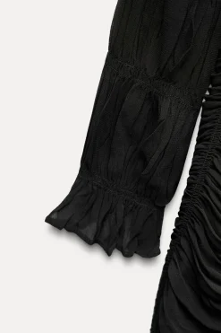 Fashion VESTIDO LARGO FRUNCES ZW COLLECTION Mujer Vestidos