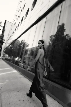 Discount VESTIDO LARGO HALTER Mujer Vestidos