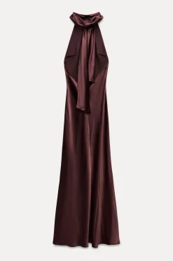 Discount VESTIDO LARGO HALTER Mujer Vestidos