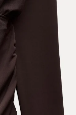 Outlet VESTIDO LARGO HOMBRERAS FRUNCES Mujer Vestidos