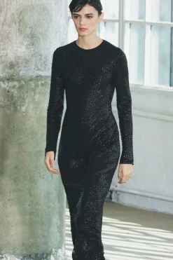 Fashion VESTIDO LARGO LENTEJUELAS Mujer Vestidos