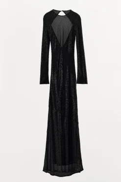 Fashion VESTIDO LARGO LENTEJUELAS Mujer Vestidos