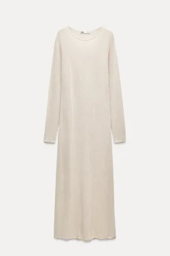 Best VESTIDO LARGO PUNTO BRILLOS Mujer Vestidos|Cárdigan / Jerséis