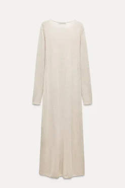 Best VESTIDO LARGO PUNTO BRILLOS Mujer Vestidos|Cárdigan / Jerséis