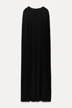 Fashion VESTIDO LARGO PUNTO CAPA Mujer Vestidos|Cárdigan / Jerséis