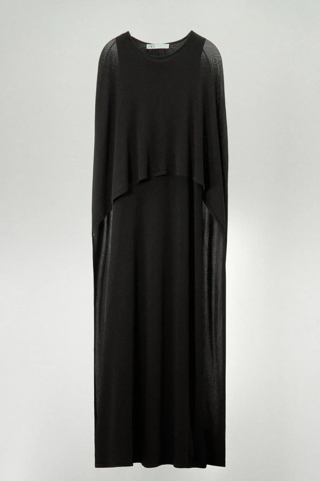 Fashion VESTIDO LARGO PUNTO CAPA Mujer Vestidos|Cárdigan / Jerséis