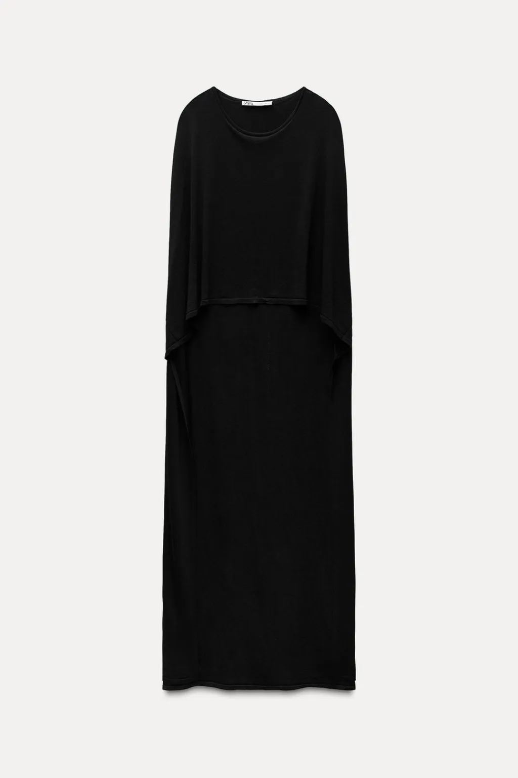 Fashion VESTIDO LARGO PUNTO CAPA Mujer Vestidos|Cárdigan / Jerséis