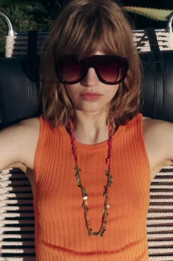 Best VESTIDO LARGO PUNTO RIB Mujer Vestidos|Cárdigan / Jerséis