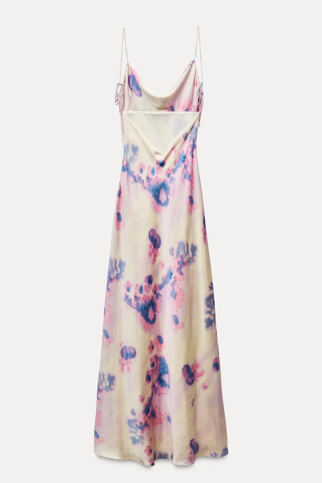 Outlet VESTIDO LARGO SATINADO ESPALDA DESCUBIERTA Mujer Vestidos