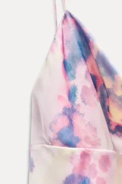 Outlet VESTIDO LARGO SATINADO ESPALDA DESCUBIERTA Mujer Vestidos