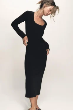 Hot VESTIDO LARGO STRETCH CONTOURING Mujer Vestidos