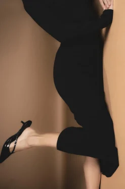 Hot VESTIDO LARGO STRETCH CONTOURING Mujer Vestidos