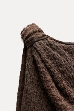 Online VESTIDO LARGO TEXTURA NUDO Mujer Vestidos