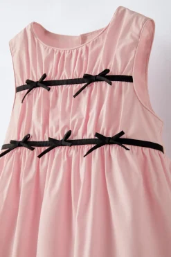 Niños ZARA 1½ - 6 Años·Vestidos / Petos|6 - 18 Meses·Vestidos / Monos<VESTIDO LAZOS CONTRASTE