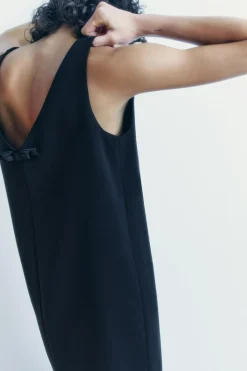 Outlet VESTIDO LAZOS TERCIOPELO ZW COLLECTION Mujer Vestidos