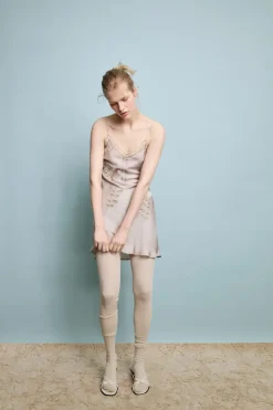 Online VESTIDO LENCERO BORDADOS ABALORIOS Mujer Vestidos