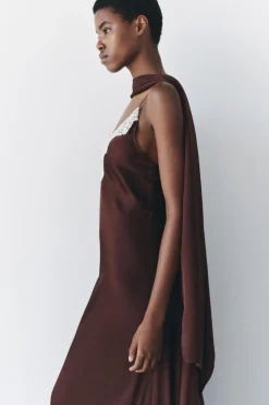 Sale VESTIDO LENCERO ENCAJE ZW COLLECTION Mujer Vestidos