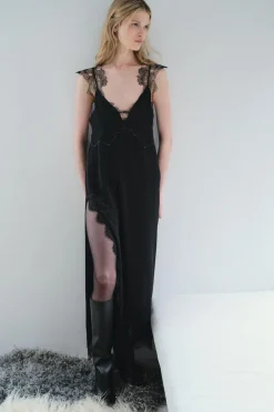 Sale VESTIDO LENCERO PUNTILLA ZW COLLECTION Mujer Vestidos