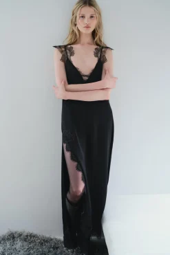 Sale VESTIDO LENCERO PUNTILLA ZW COLLECTION Mujer Vestidos