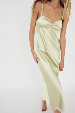 Discount VESTIDO LENCERO SATINADO Mujer Vestidos