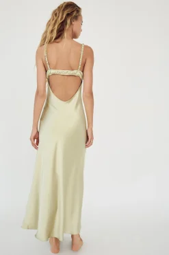 Discount VESTIDO LENCERO SATINADO Mujer Vestidos