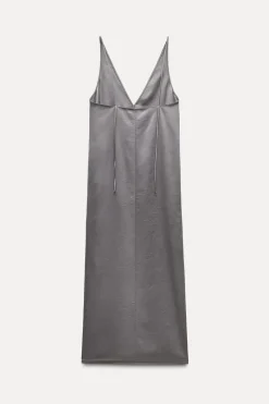 Fashion VESTIDO LENCERO SATINADO Mujer Vestidos