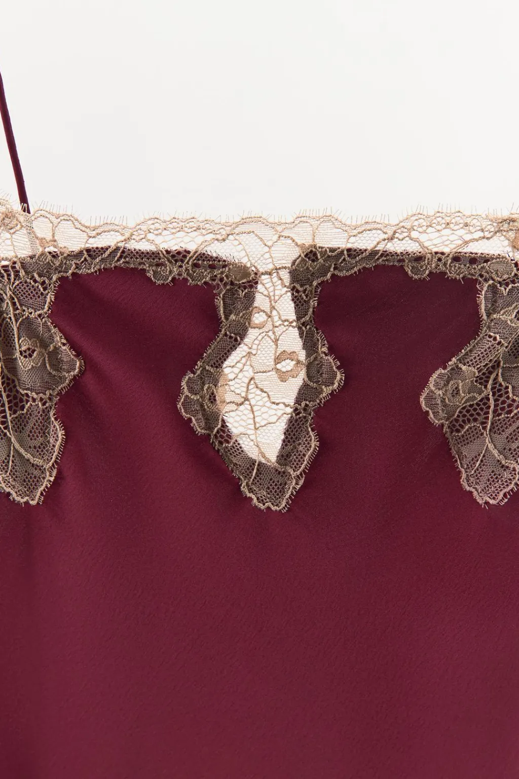 New VESTIDO LENCERO SATINADO ENCAJE Mujer Vestidos|Lenceria