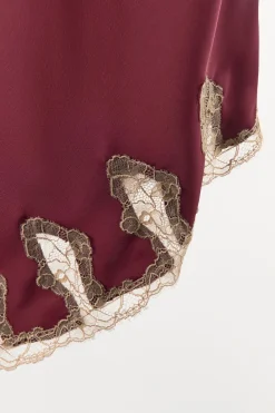 New VESTIDO LENCERO SATINADO ENCAJE Mujer Vestidos|Lenceria