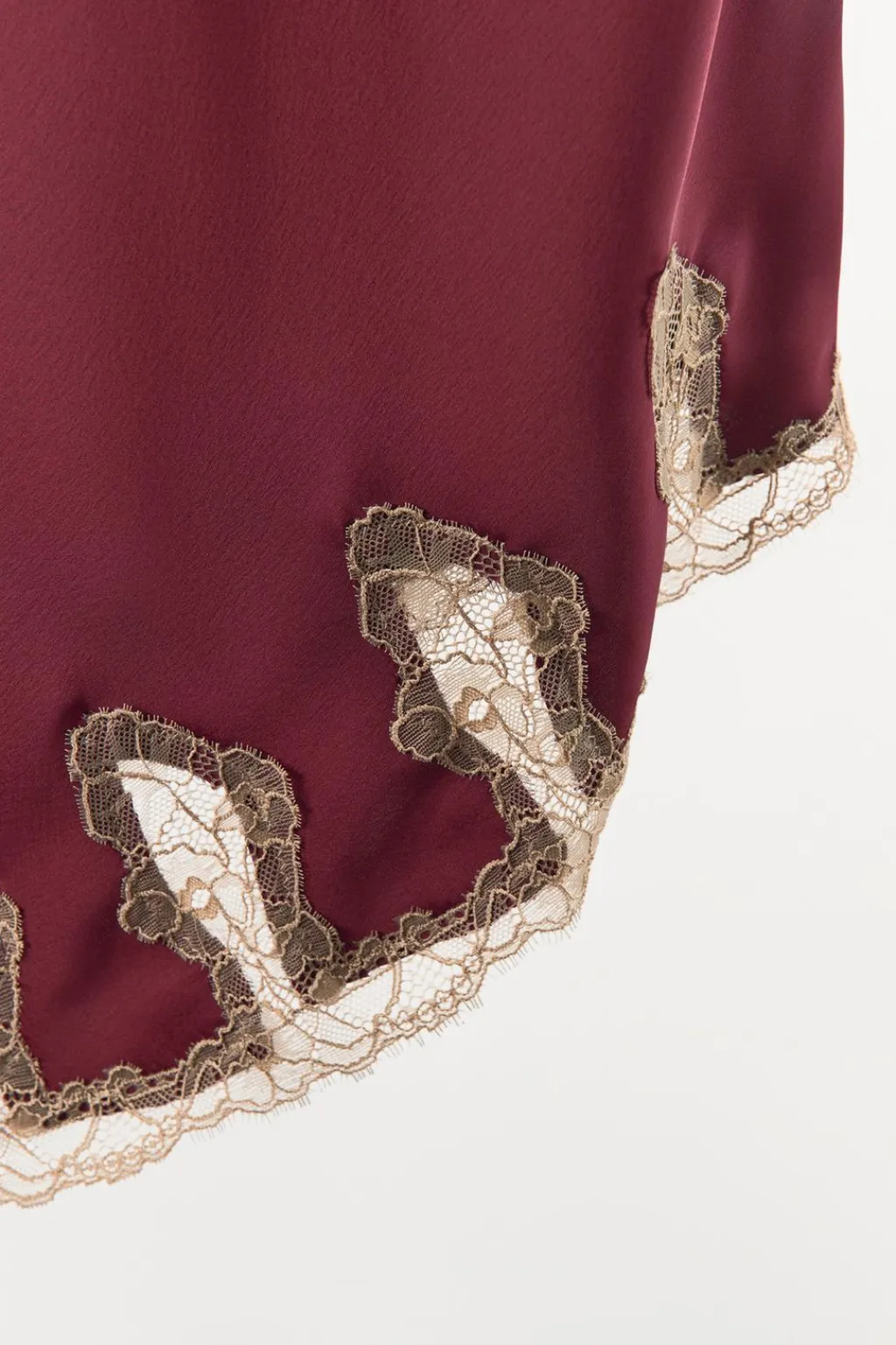 New VESTIDO LENCERO SATINADO ENCAJE Mujer Vestidos|Lenceria