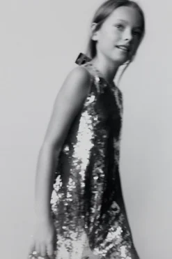 Niños ZARA 6 - 14 Años·Vestidos / Monos<VESTIDO LENTEJUELAS