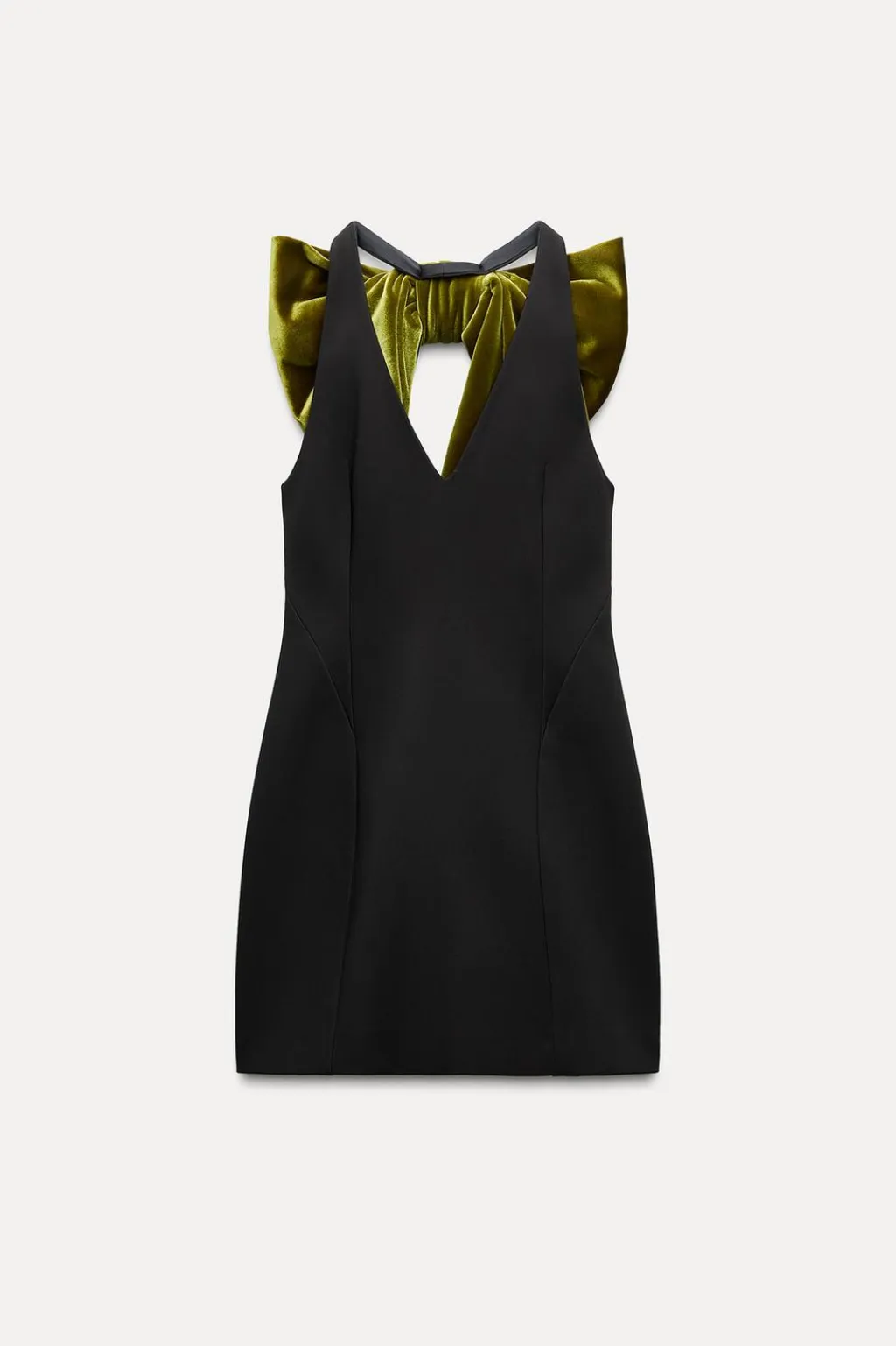 Outlet VESTIDO MAXI LAZO TERCIOPELO Mujer Vestidos