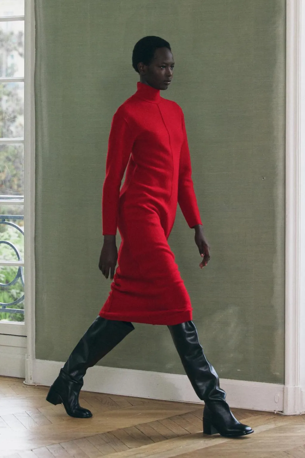 Fashion VESTIDO MIDI 100% LANA Mujer Vestidos|Cárdigan / Jerséis