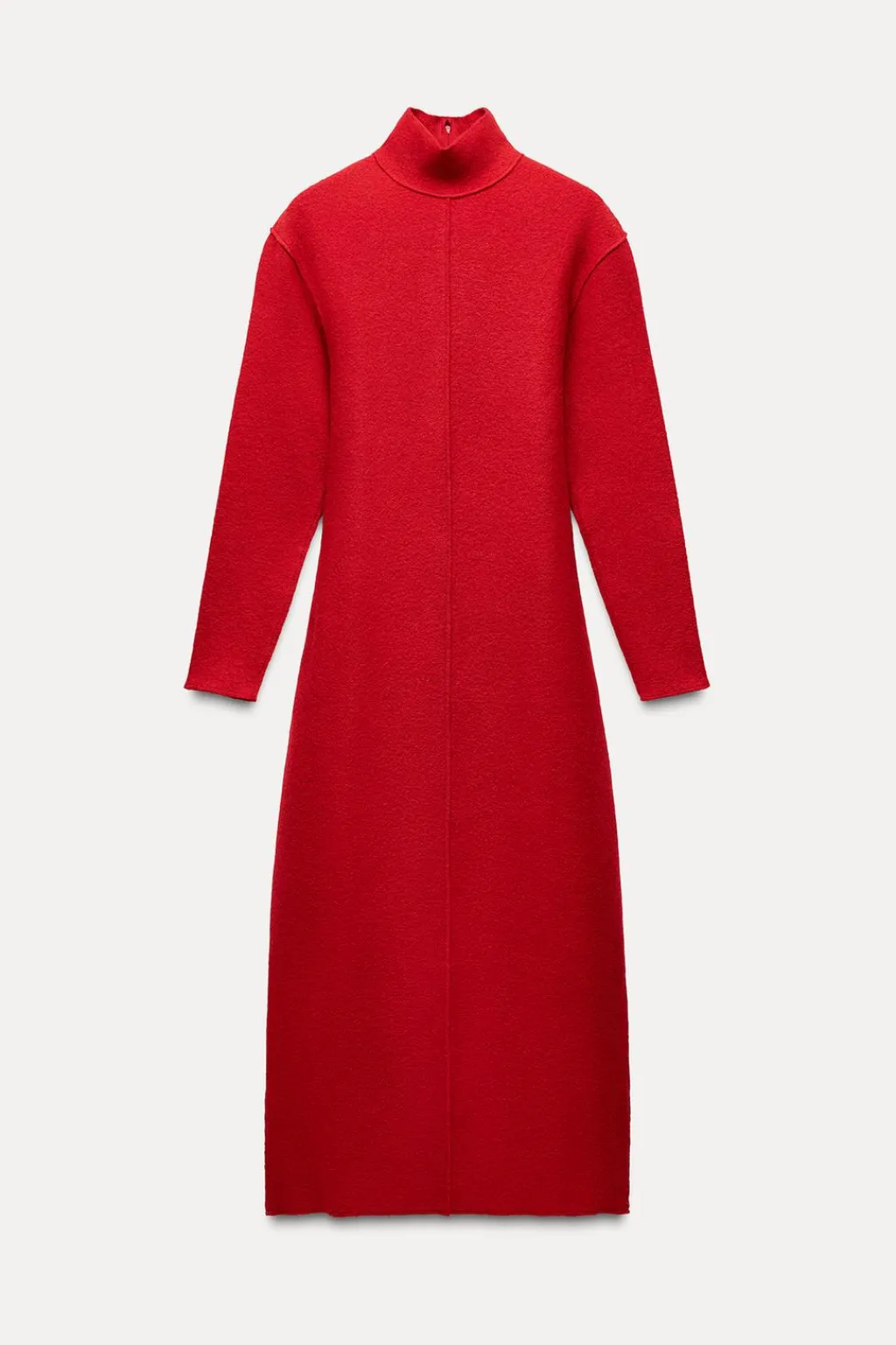 Fashion VESTIDO MIDI 100% LANA Mujer Vestidos|Cárdigan / Jerséis