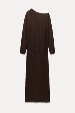 Fashion VESTIDO MIDI 100% LANA Mujer Vestidos|Cárdigan / Jerséis