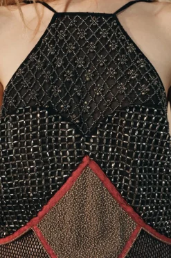 New VESTIDO MIDI ABALORIOS ZW COLLECTION Mujer Vestidos