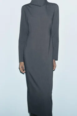 Hot VESTIDO MIDI ABERTURA ZW COLLECTION Mujer Vestidos