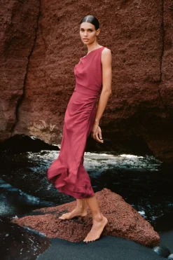 Fashion VESTIDO MIDI APLIQUE DORADO Mujer Vestidos