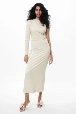 Clearance VESTIDO MIDI ASIMÉTRICO Mujer Vestidos