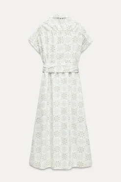 Hot VESTIDO MIDI BORDADOS ENGOMADOS Mujer Vestidos