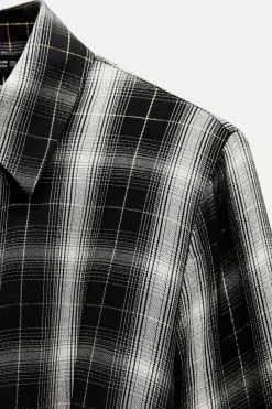 Sale VESTIDO MIDI CAMISERO CUADROS Mujer Vestidos