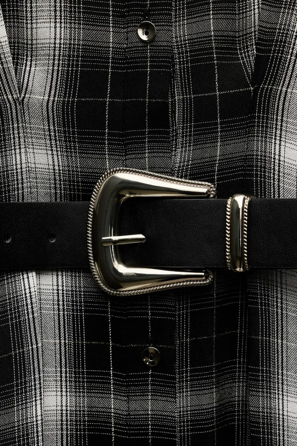 Sale VESTIDO MIDI CAMISERO CUADROS Mujer Vestidos