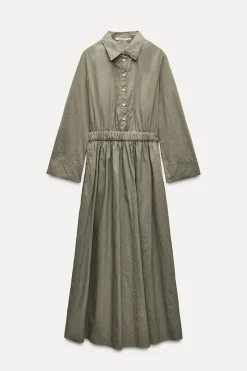 New VESTIDO MIDI CAMISERO ZW COLLECTION Mujer Vestidos