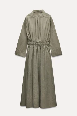 New VESTIDO MIDI CAMISERO ZW COLLECTION Mujer Vestidos