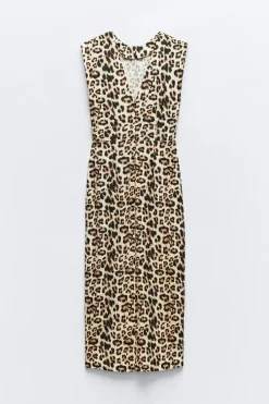 Clearance VESTIDO MIDI CINTURA DRAPEADA Mujer Vestidos